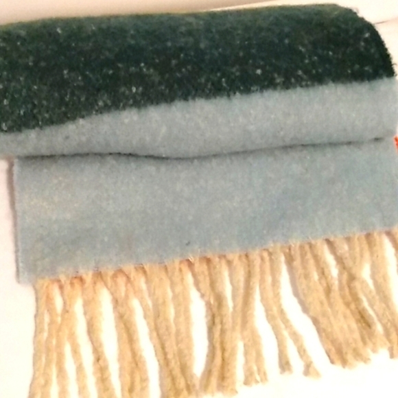 COLOR-BLOCK FRINGED SCARF SIZE 78"Lx14"W NWOT - Picture 3 of 6